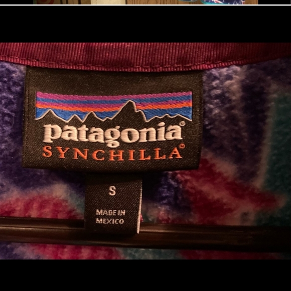 Patagonia Synchilla Snap T Fleece Vintage Rare All Over Owl Print Women's - Picture 4 of 4